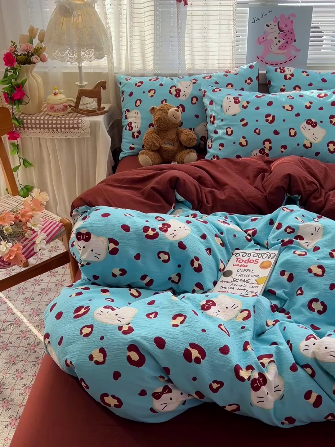 91家纺网 家纺一手货源 找家纺 水木坊 2026新款云感简单款系列四件套 大脸二胡猫兰