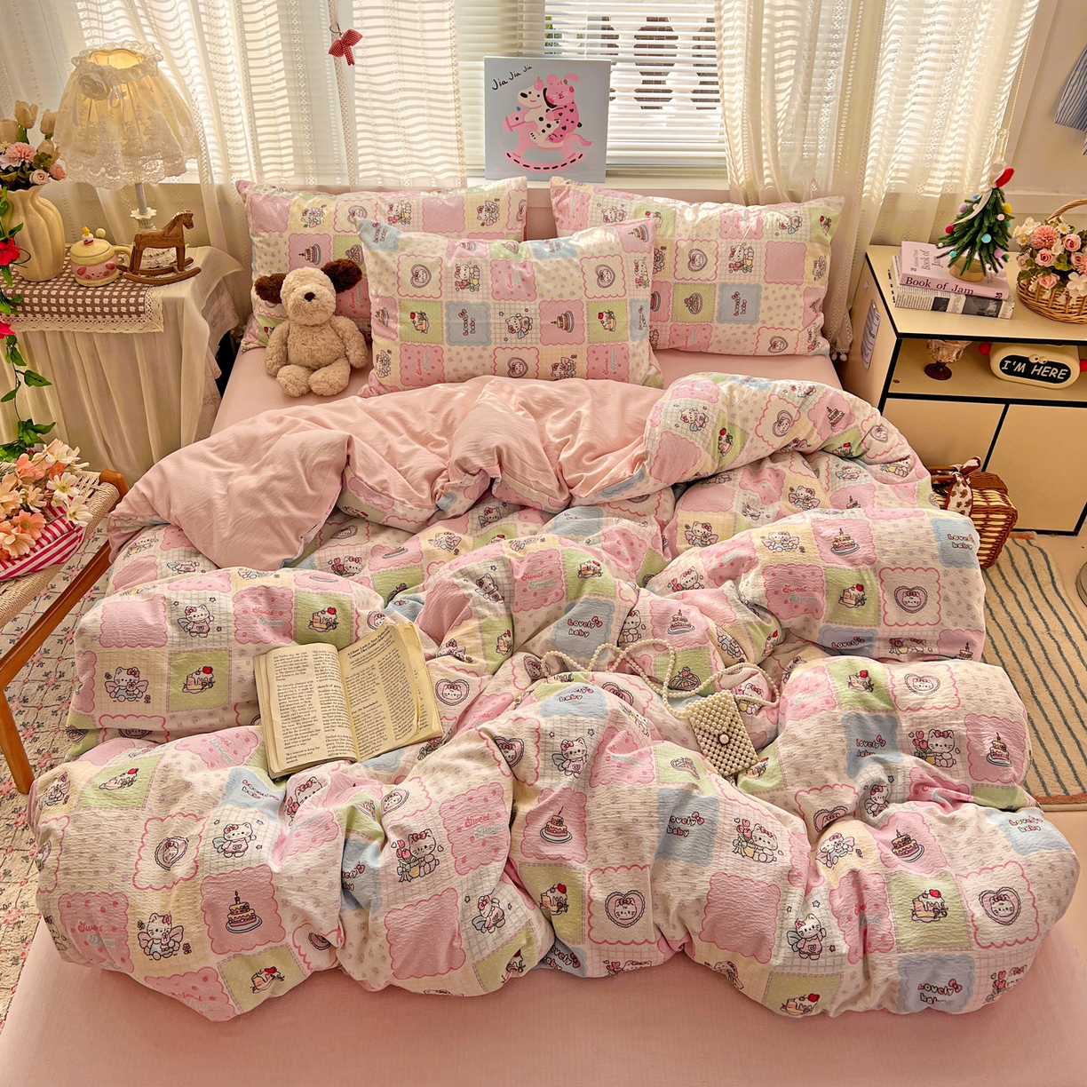 91家纺网 家纺一手货源 找家纺 水木坊 2026新款云感简单款系列四件套 蛋糕派