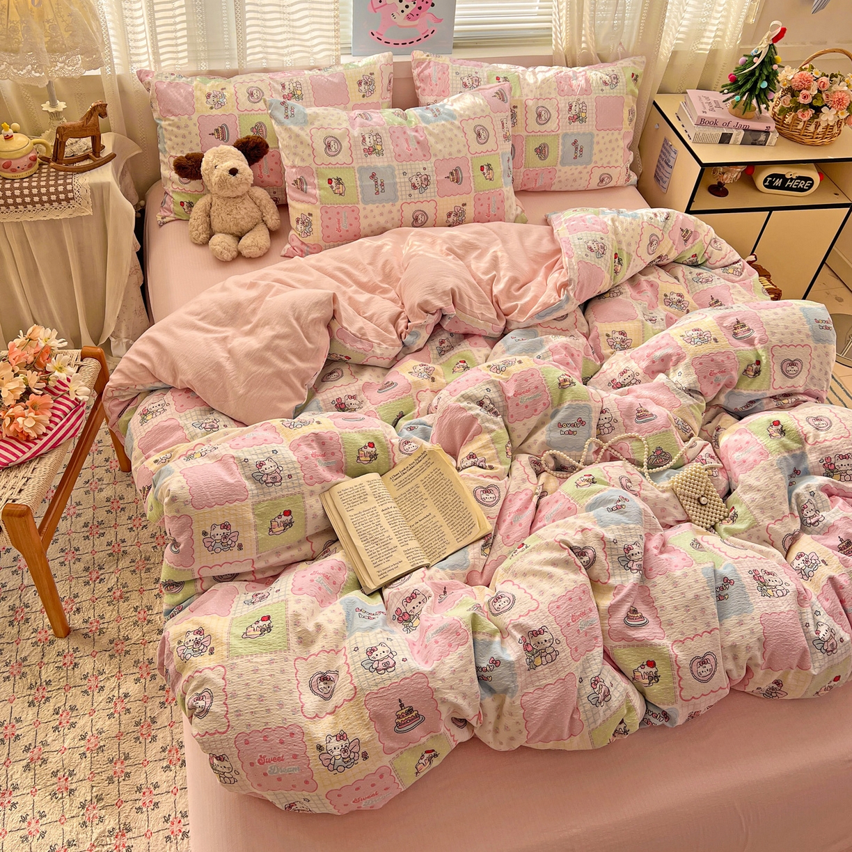 91家纺网 家纺一手货源 找家纺 水木坊 2026新款云感简单款系列四件套 蛋糕派