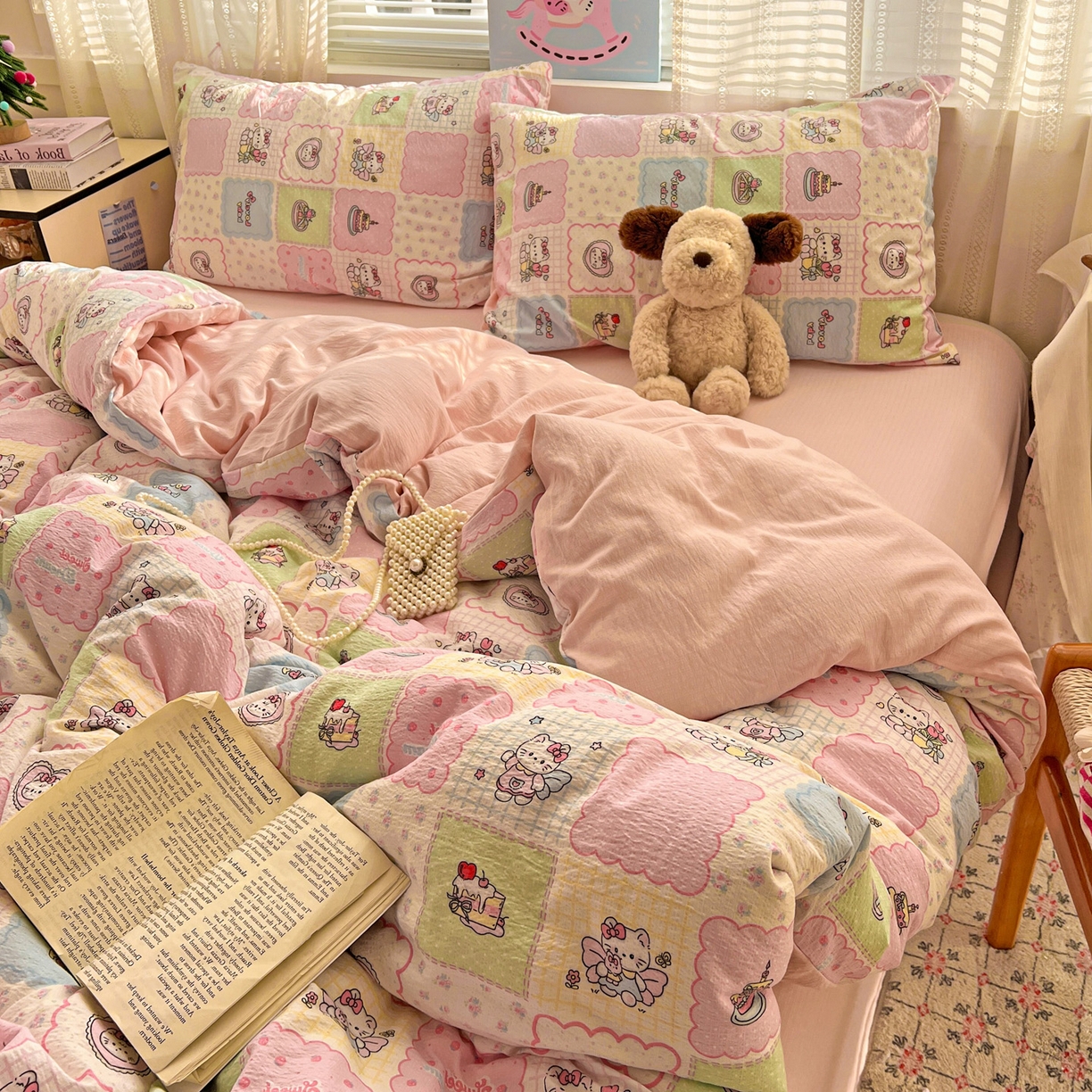 91家纺网 家纺一手货源 找家纺 水木坊 2026新款云感简单款系列四件套 蛋糕派