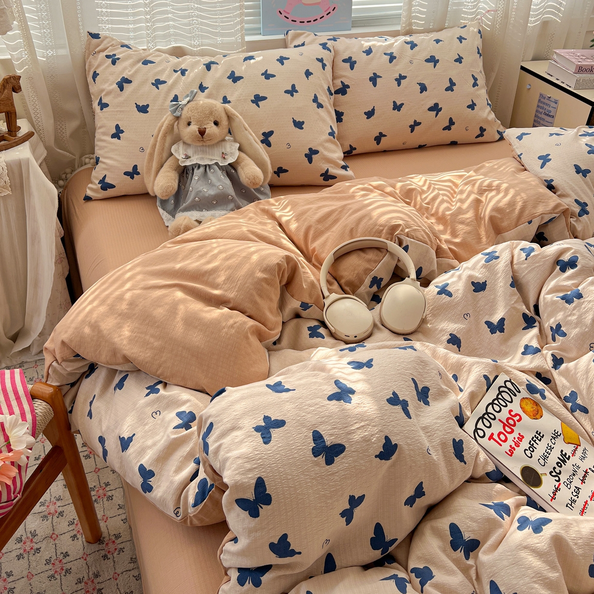 水木坊 2026新款云感简单款系列四件套 蝴蝶剪影