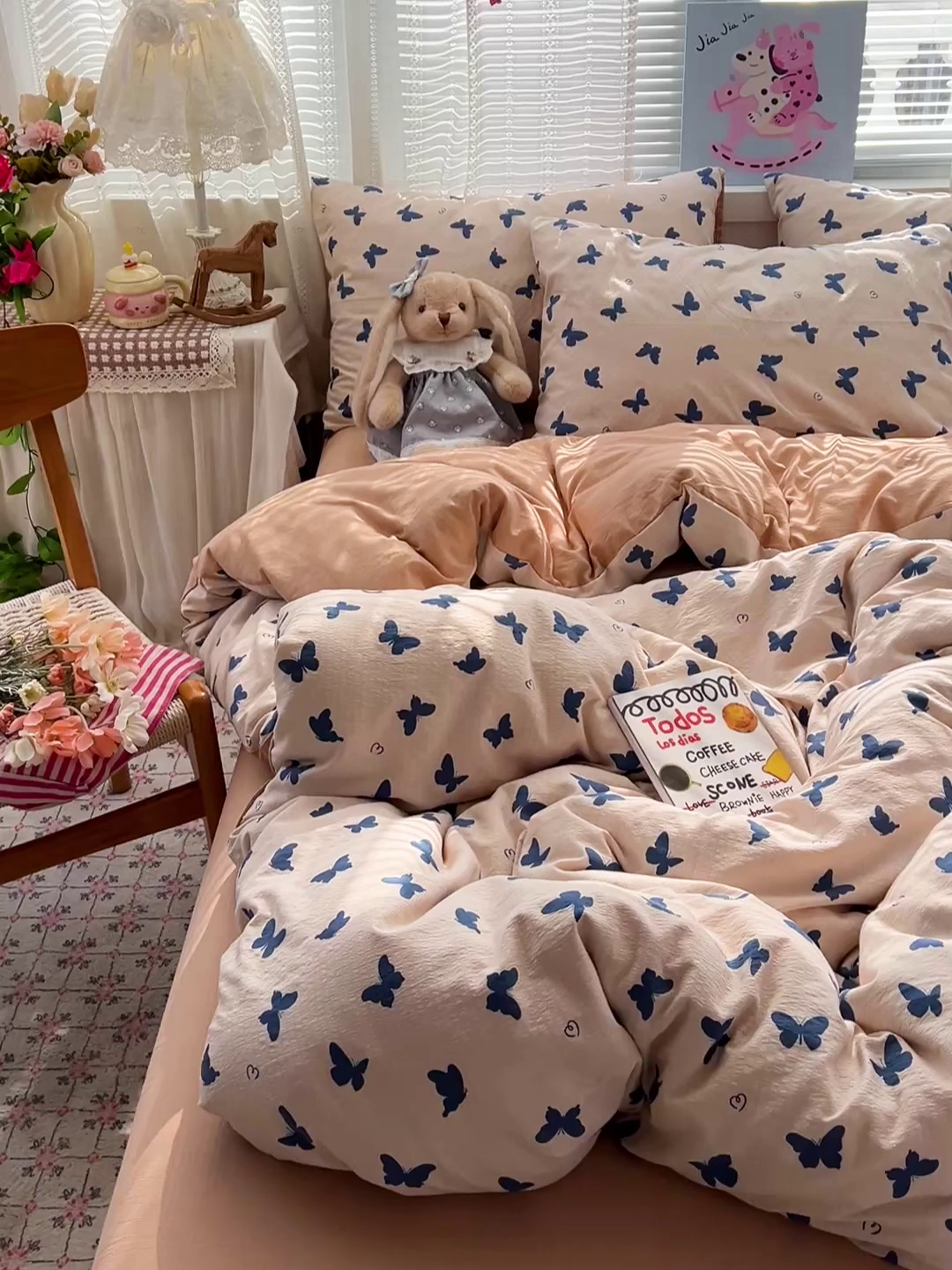 91家纺网 家纺一手货源 找家纺 水木坊 2026新款云感简单款系列四件套 蝴蝶剪影