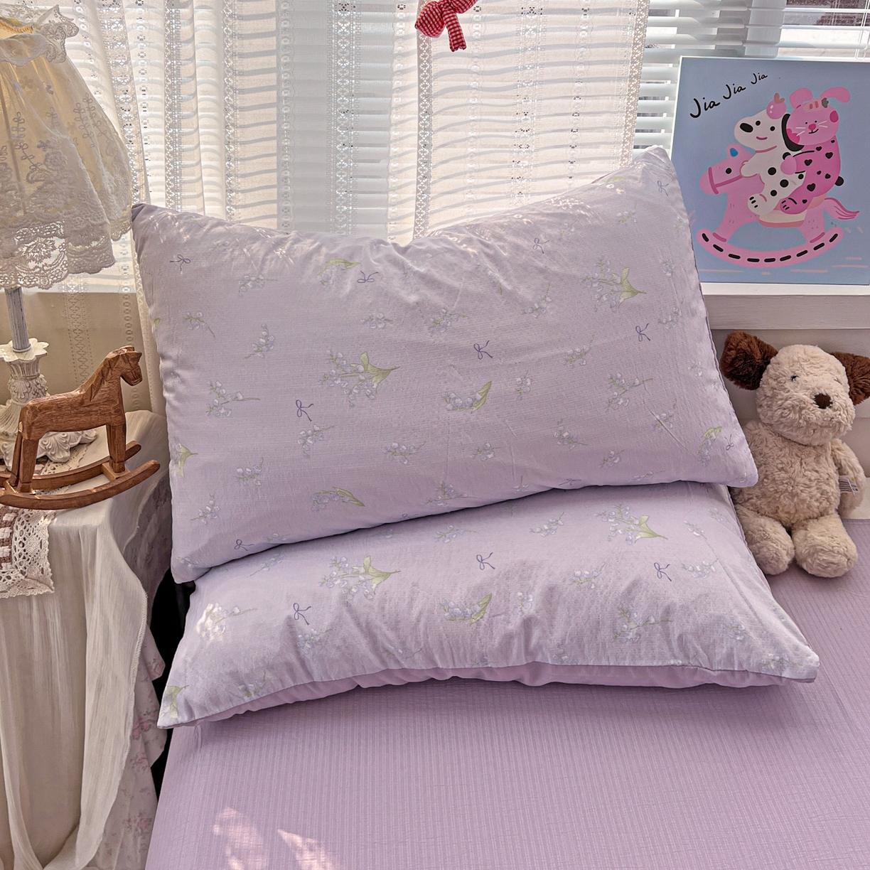 91家纺网 家纺一手货源 找家纺 水木坊 2026新款云感简单款系列四件套 铃兰结