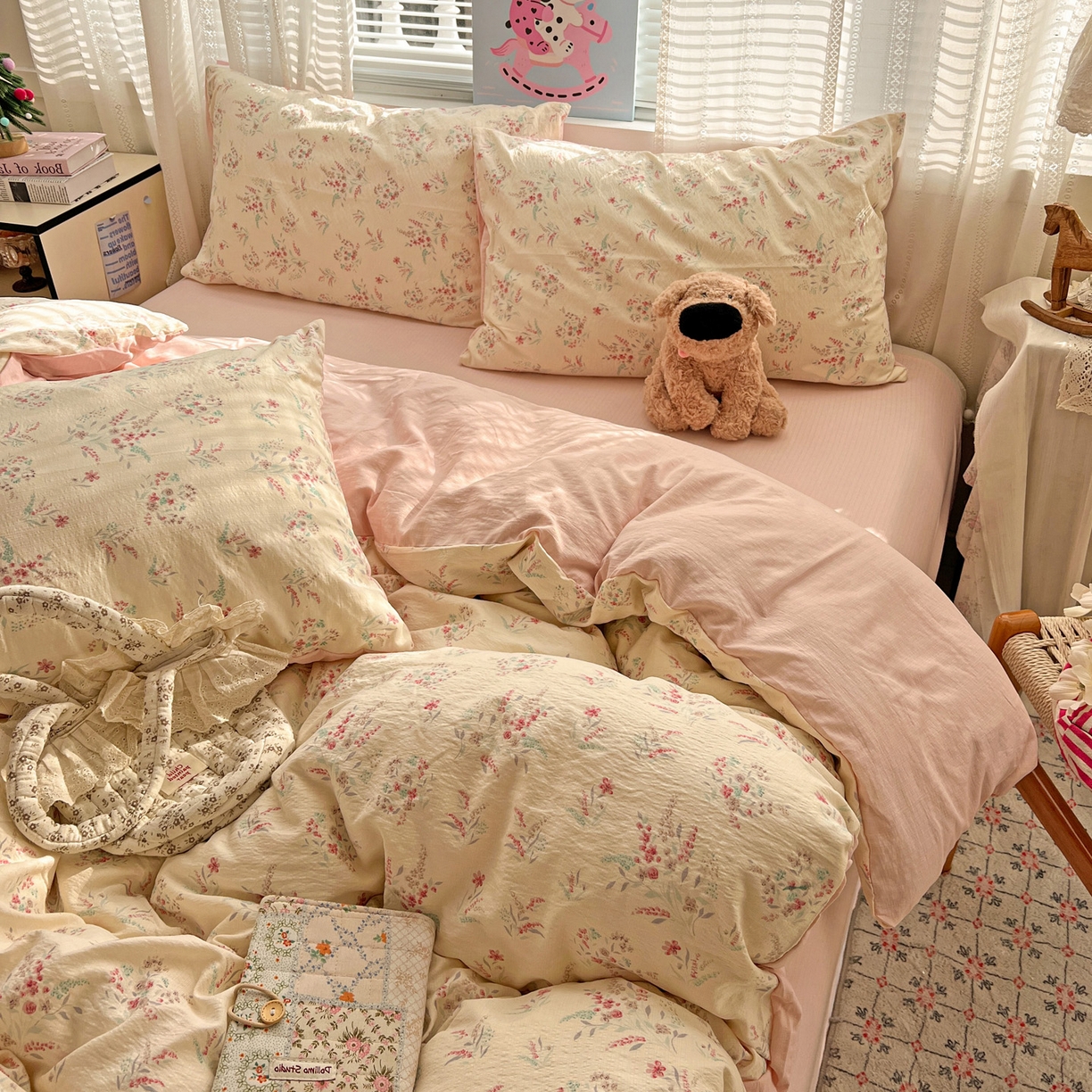 91家纺网 家纺一手货源 找家纺 水木坊 2026新款云感简单款系列四件套 奶昔甜糕