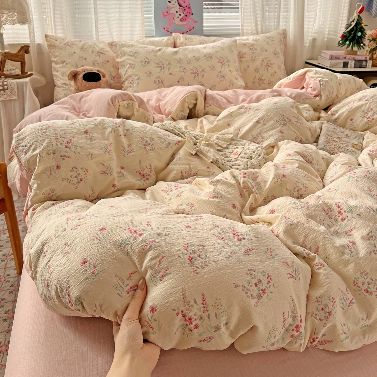 91家纺网 家纺一手货源 找家纺 水木坊 2026新款云感简单款系列四件套 奶昔甜糕