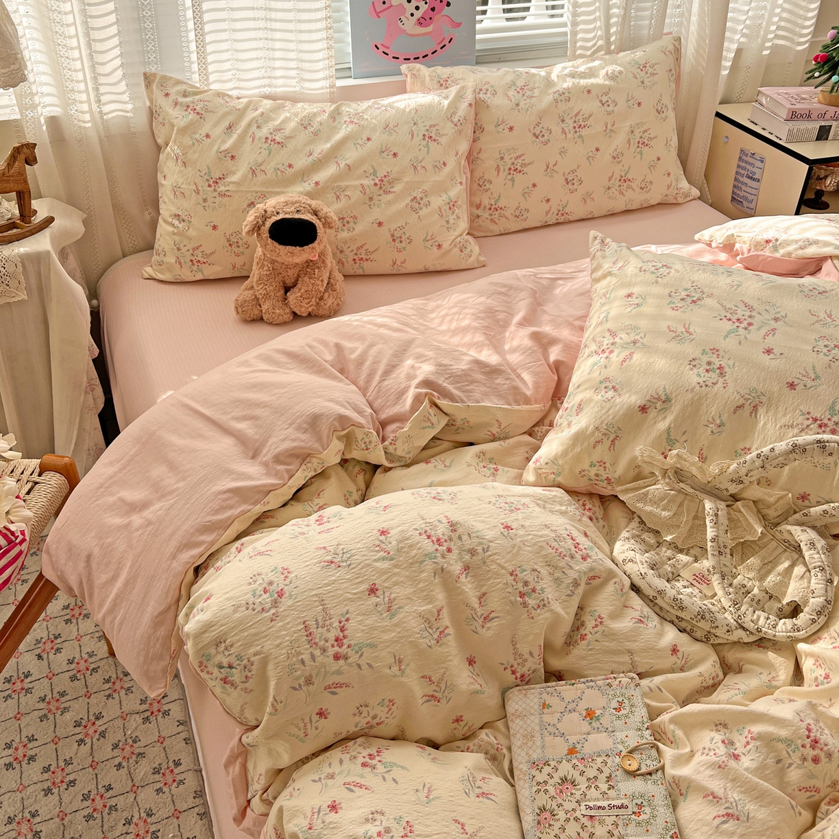 91家纺网 家纺一手货源 找家纺 水木坊 2026新款云感简单款系列四件套 奶昔甜糕