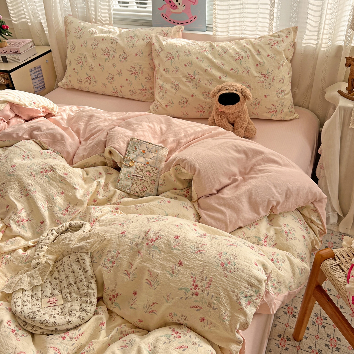 91家纺网 家纺一手货源 找家纺 水木坊 2026新款云感简单款系列四件套 奶昔甜糕