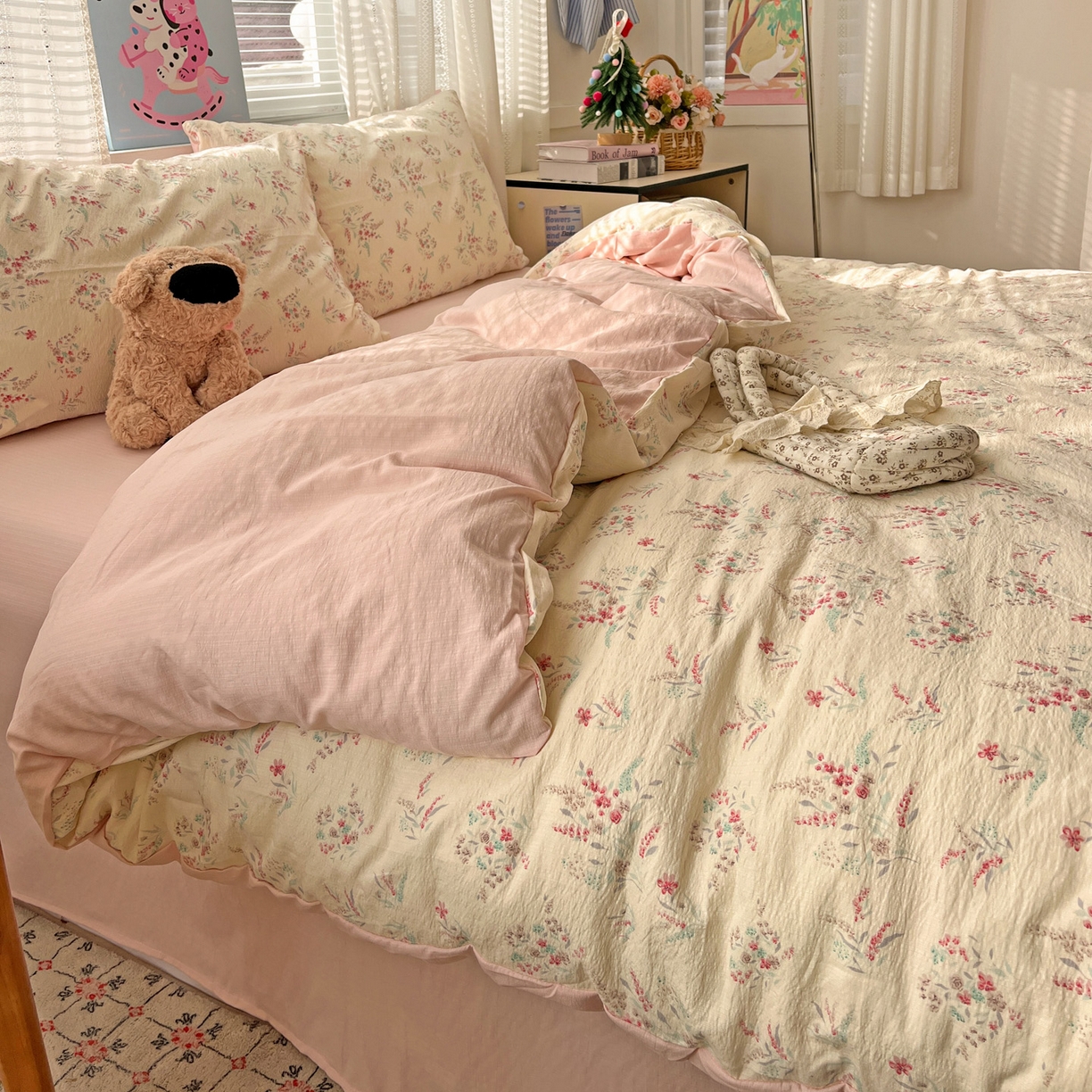 91家纺网 家纺一手货源 找家纺 水木坊 2026新款云感简单款系列四件套 奶昔甜糕