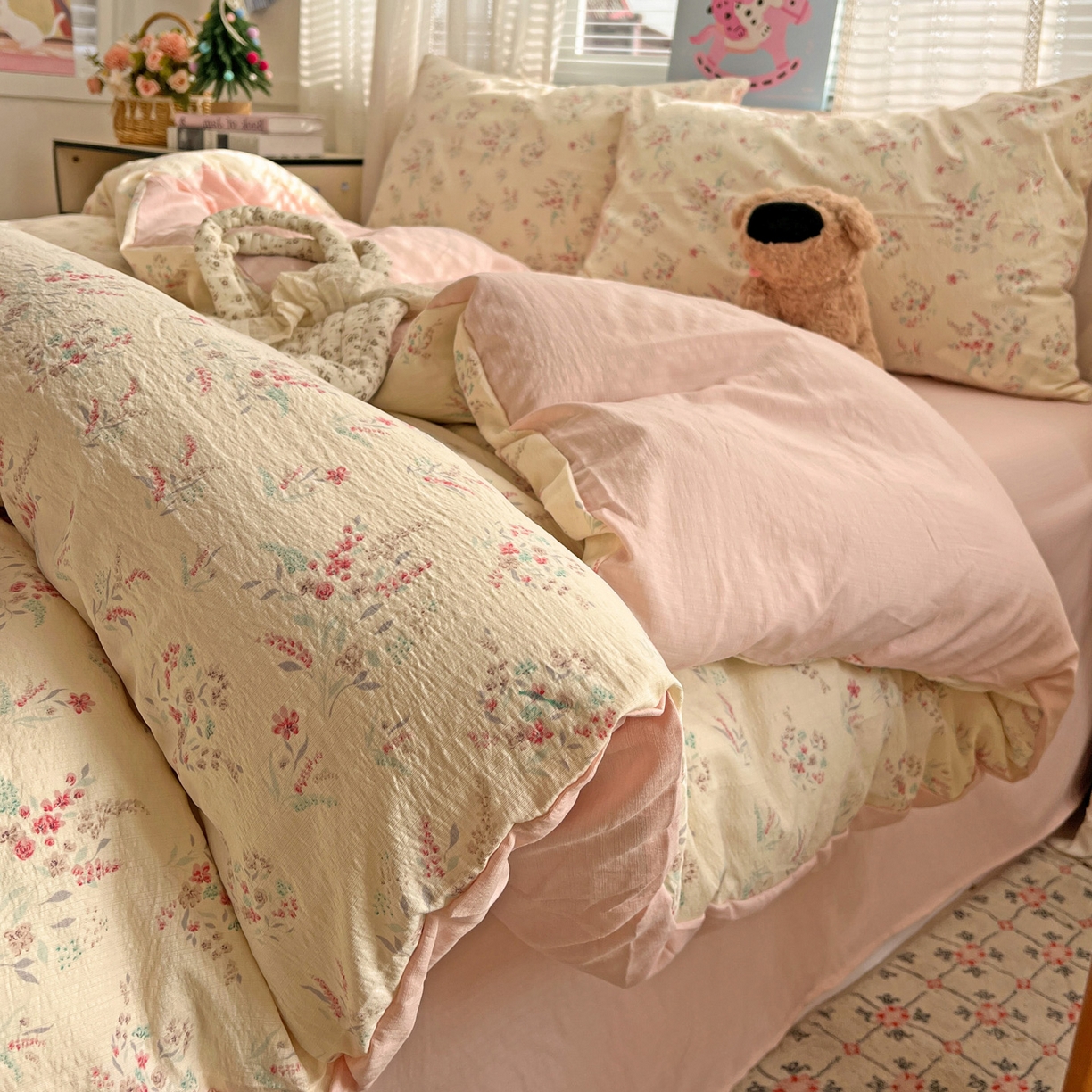 91家纺网 家纺一手货源 找家纺 水木坊 2026新款云感简单款系列四件套 奶昔甜糕