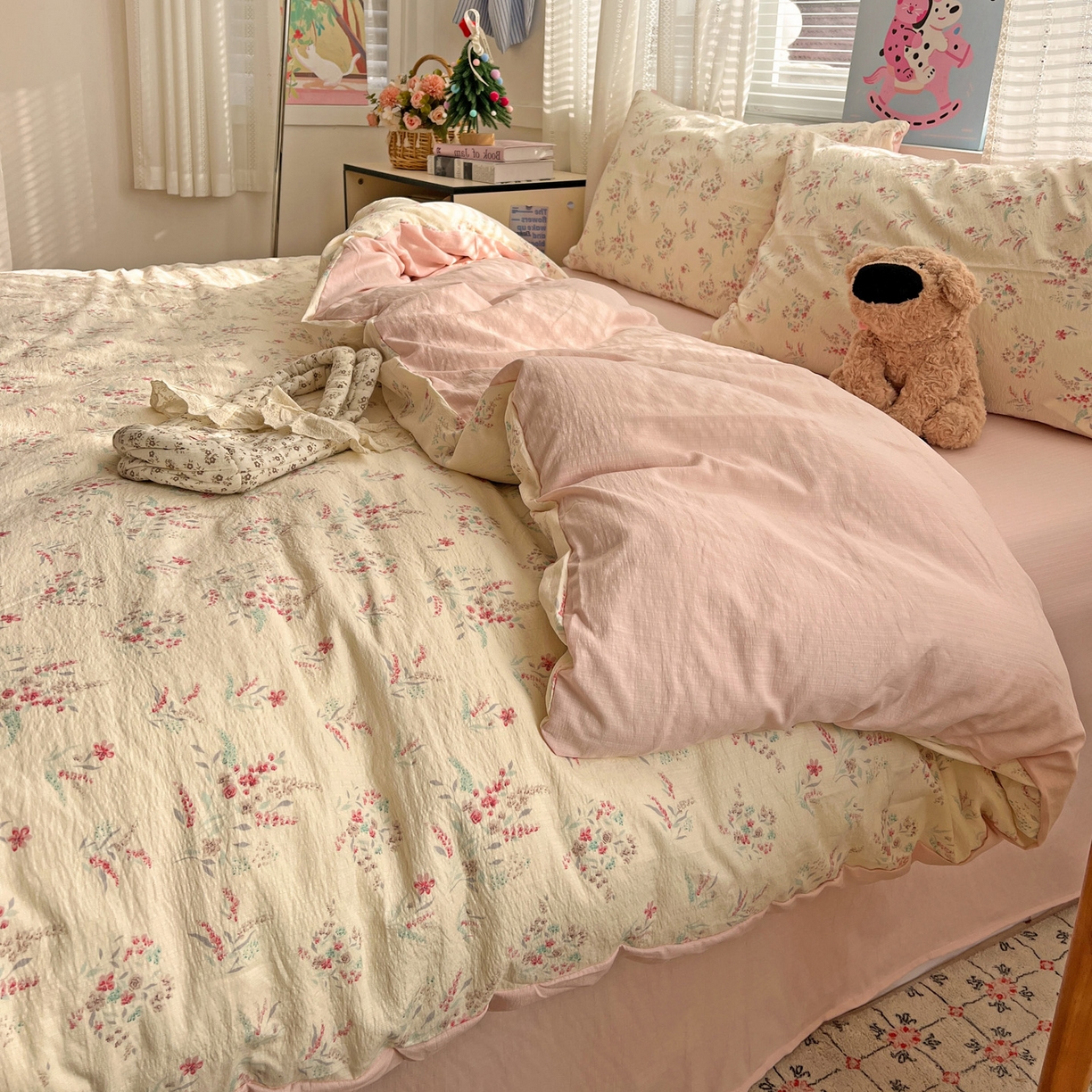 91家纺网 家纺一手货源 找家纺 水木坊 2026新款云感简单款系列四件套 奶昔甜糕