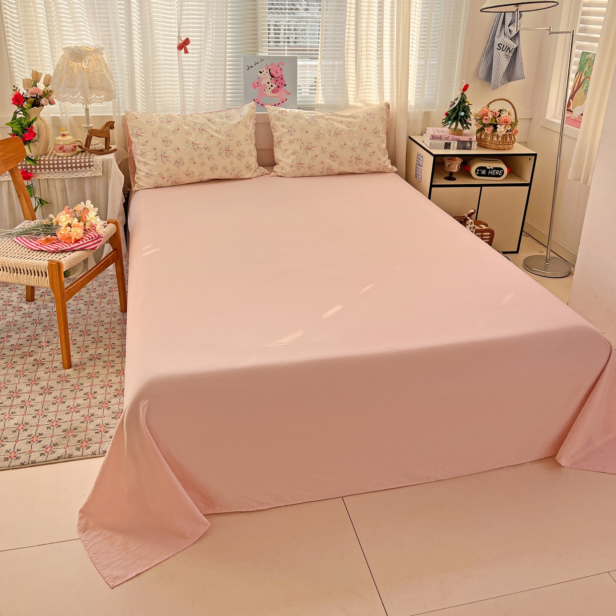 91家纺网 家纺一手货源 找家纺 水木坊 2026新款云感简单款系列四件套 奶昔甜糕