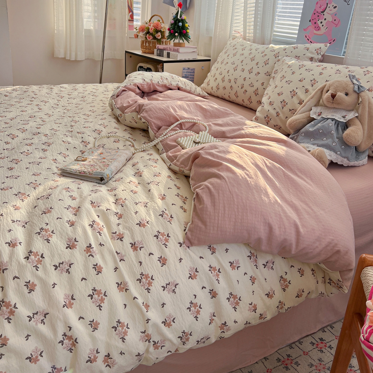 91家纺网 家纺一手货源 找家纺 水木坊 2026新款云感简单款系列四件套 苏槿