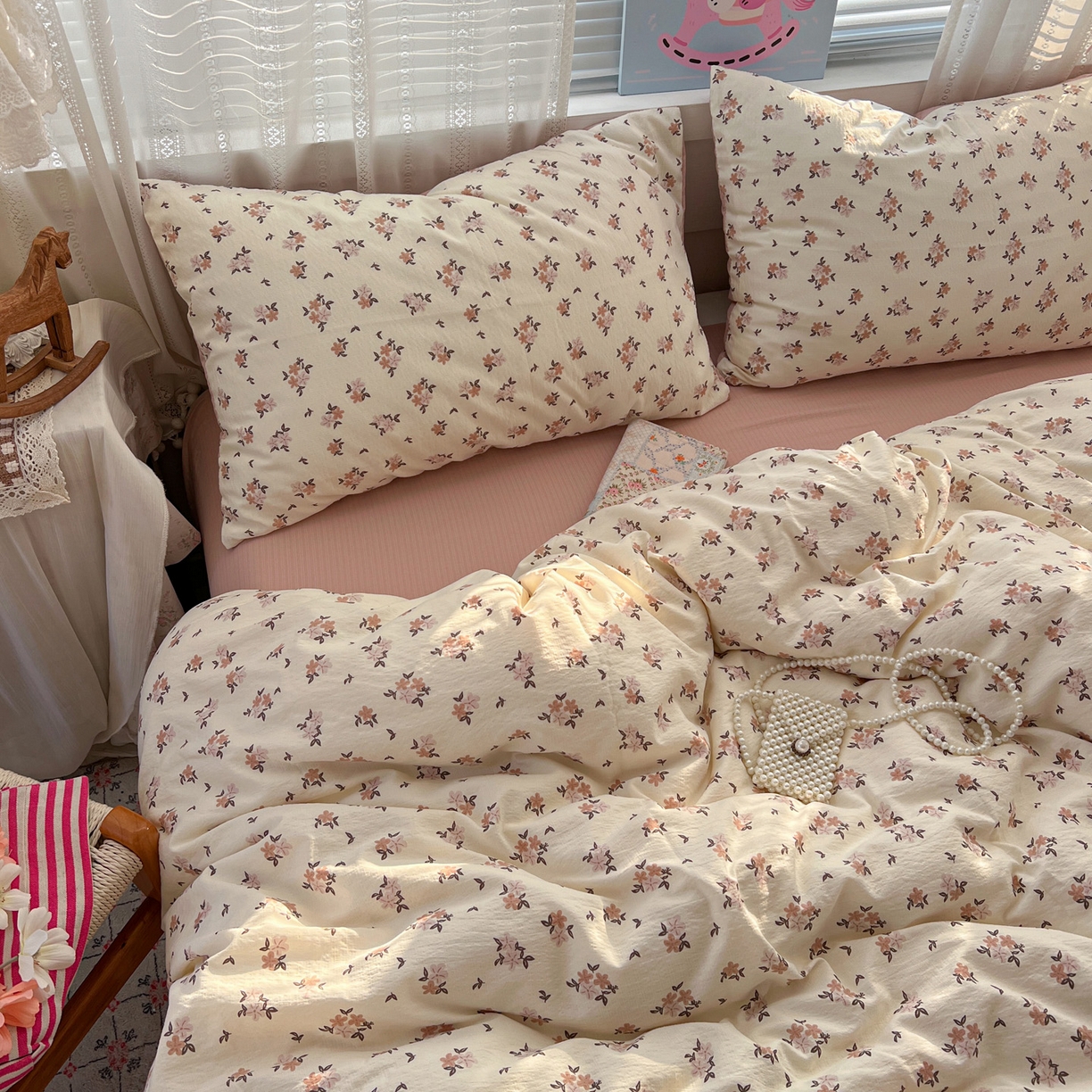 91家纺网 家纺一手货源 找家纺 水木坊 2026新款云感简单款系列四件套 苏槿