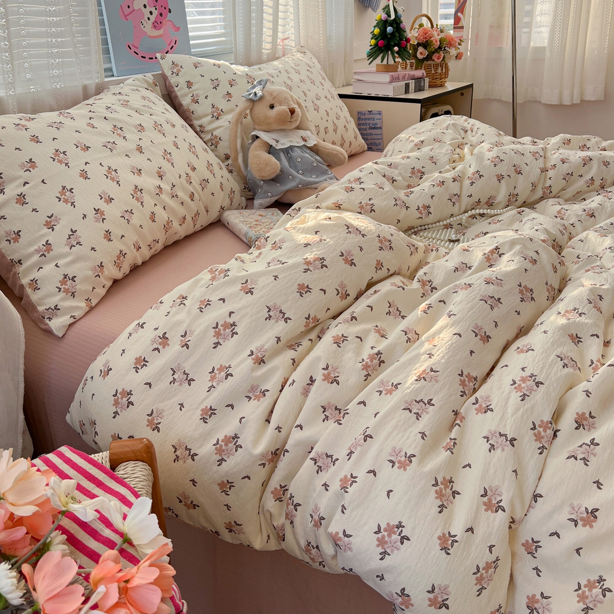 91家纺网 家纺一手货源 找家纺 水木坊 2026新款云感简单款系列四件套 苏槿