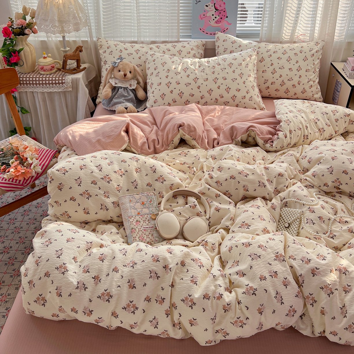 91家纺网 家纺一手货源 找家纺 水木坊 2026新款云感简单款系列四件套 苏槿