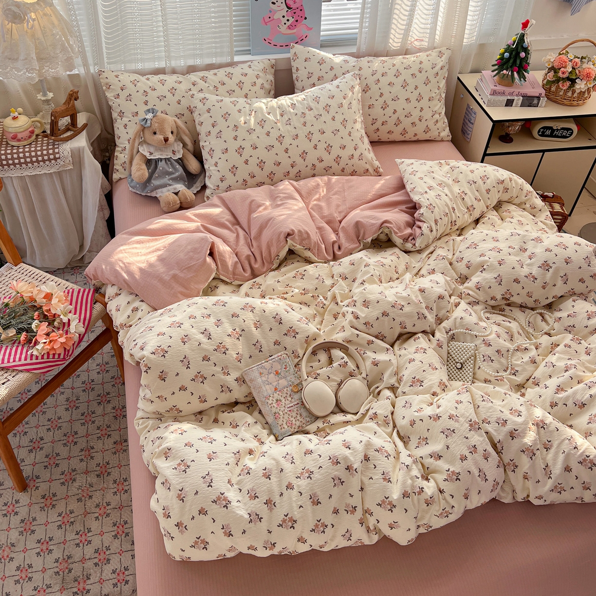 91家纺网 家纺一手货源 找家纺 水木坊 2026新款云感简单款系列四件套 苏槿