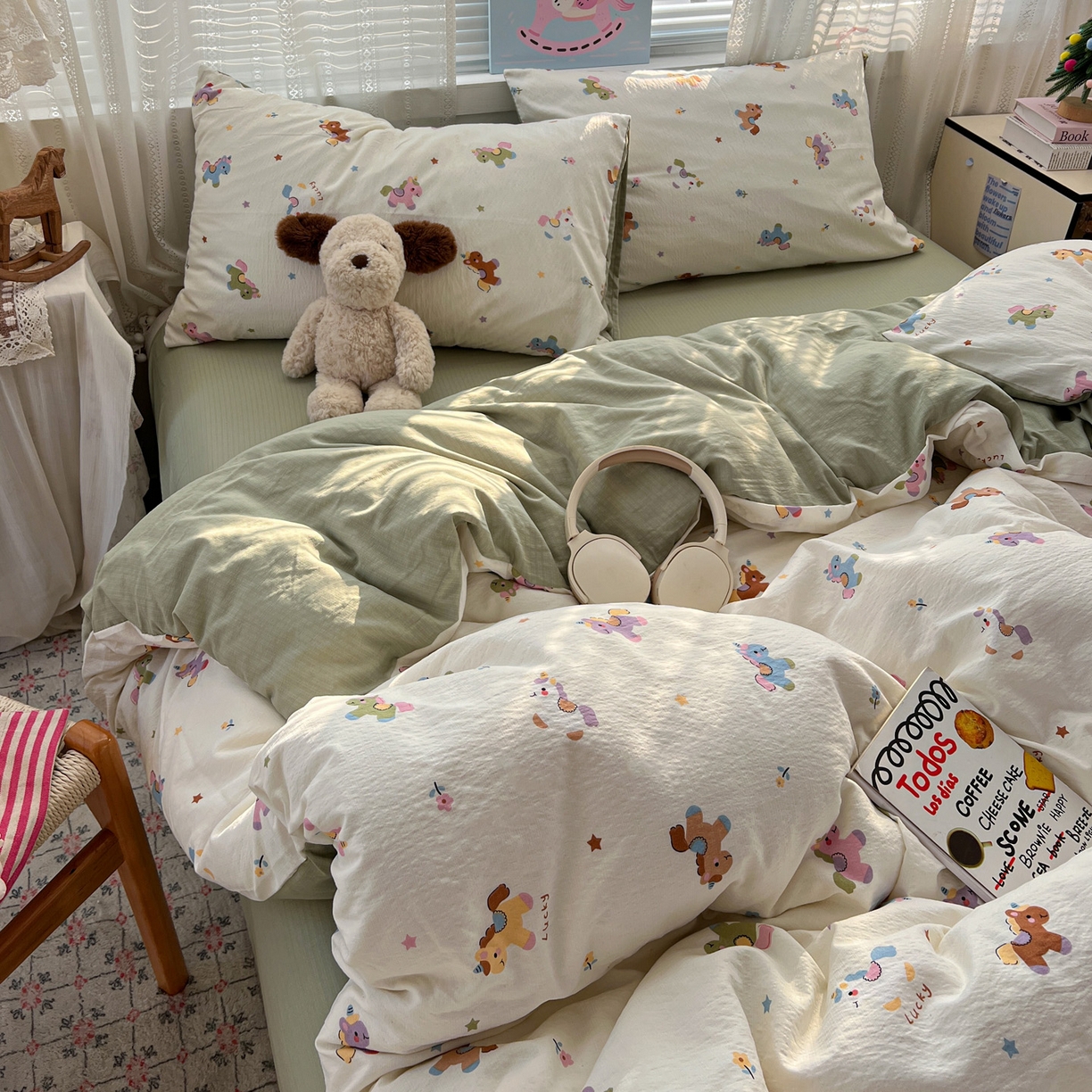 水木坊 2026新款云感简单款系列四件套 童年木马