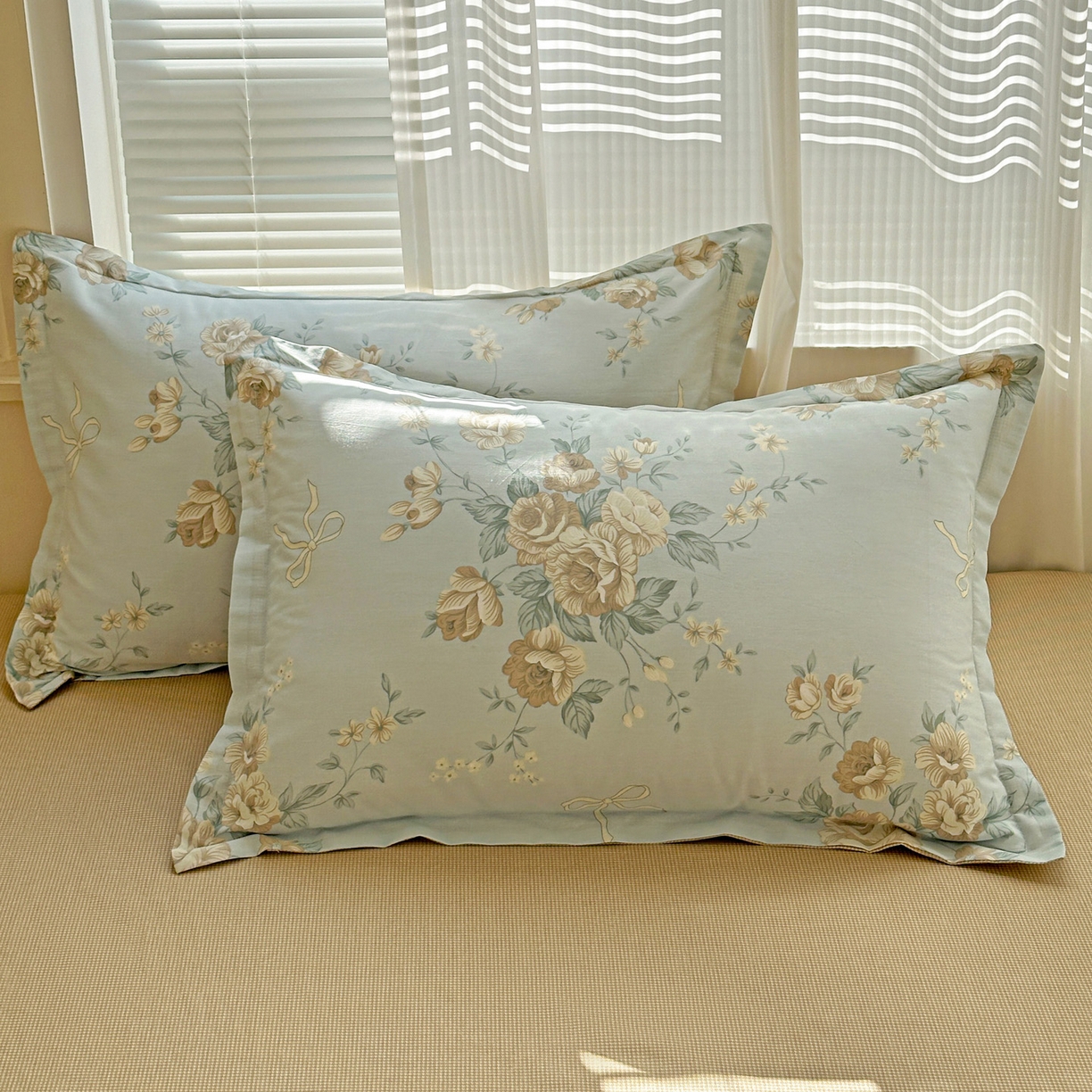 91家纺网 家纺一手货源 找家纺 （总）春雨家居 2026新款全棉印花ins减龄可爱小清新单枕套