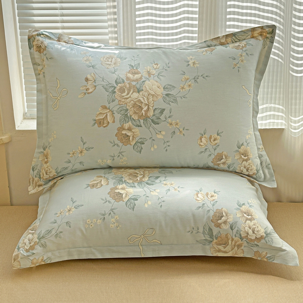 91家纺网 家纺一手货源 找家纺 （总）春雨家居 2026新款全棉印花ins减龄可爱小清新单枕套