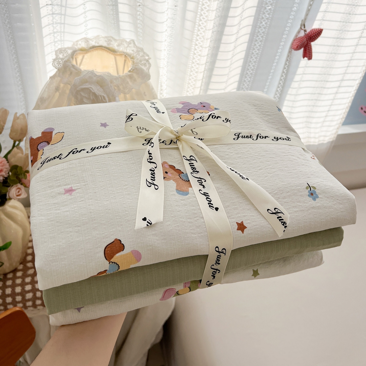 91家纺网 家纺一手货源 找家纺 水木坊 2026新款云感简单款系列四件套 童年木马