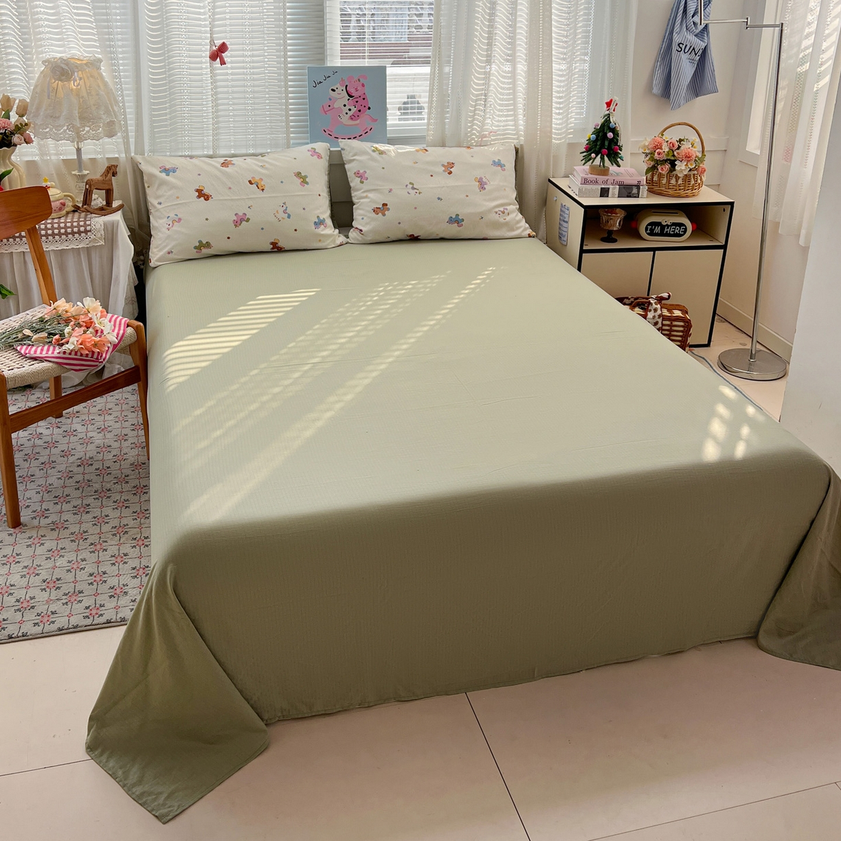 91家纺网 家纺一手货源 找家纺 水木坊 2026新款云感简单款系列四件套 童年木马