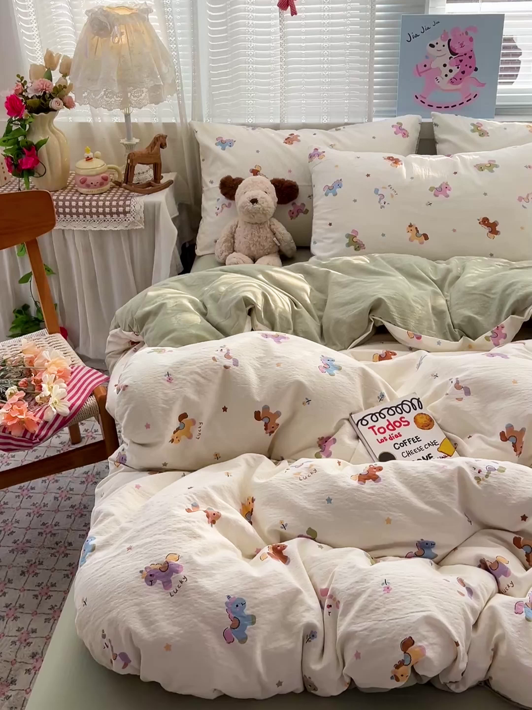 91家纺网 家纺一手货源 找家纺 水木坊 2026新款云感简单款系列四件套 童年木马