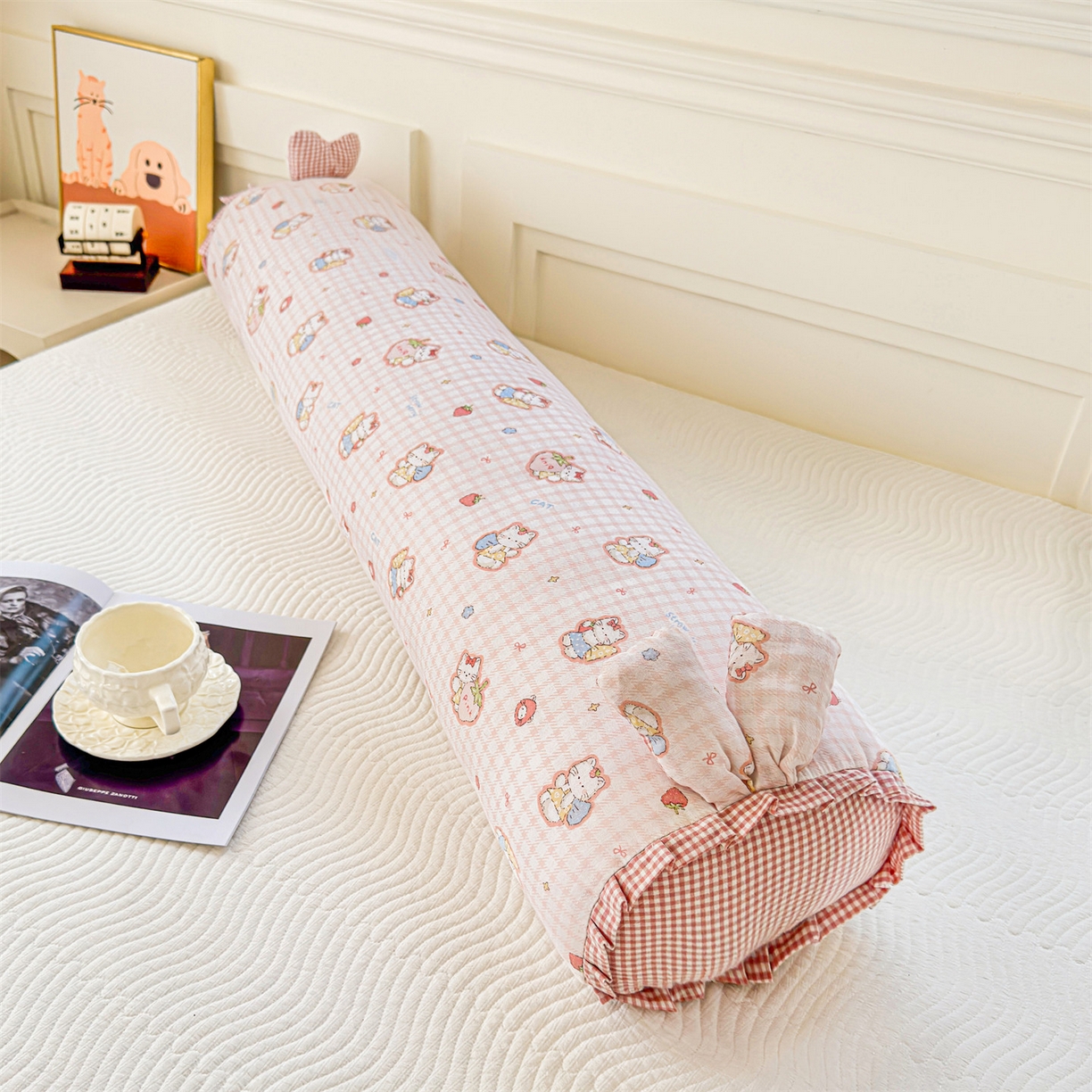 91家纺网 家纺一手货源 找家纺 麦肯锡 2026新款卡通糖果抱枕夹腿抱枕 布丁奶猫【产品图】/对