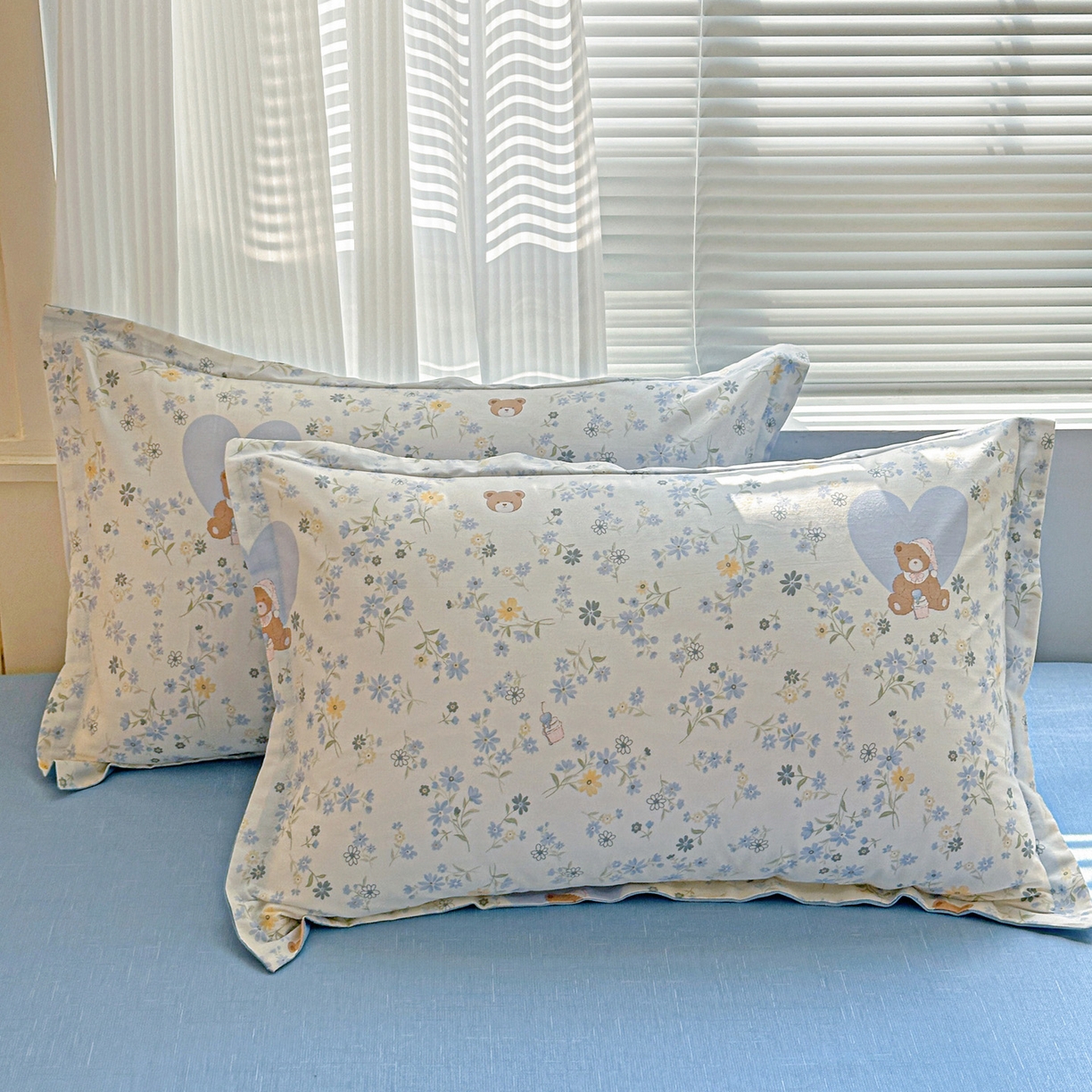 91家纺网 家纺一手货源 找家纺 （总）春雨家居 2026新款全棉印花ins减龄可爱小清新单枕套