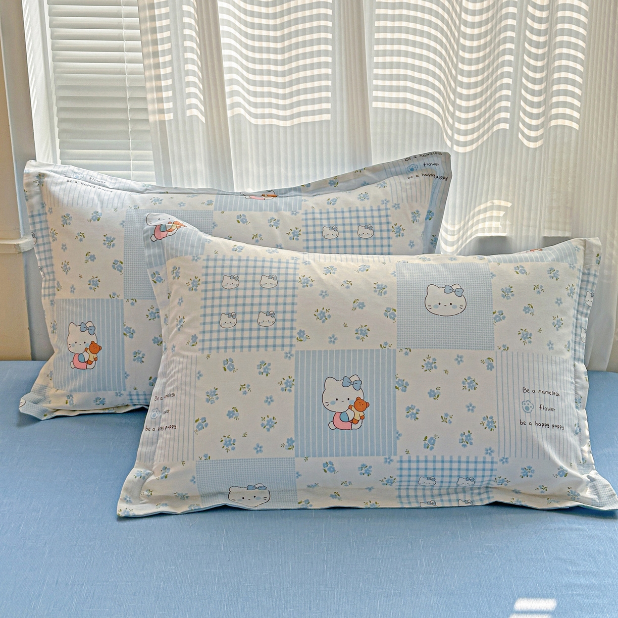 91家纺网 家纺一手货源 找家纺 （总）春雨家居 2026新款全棉印花ins减龄可爱小清新单枕套