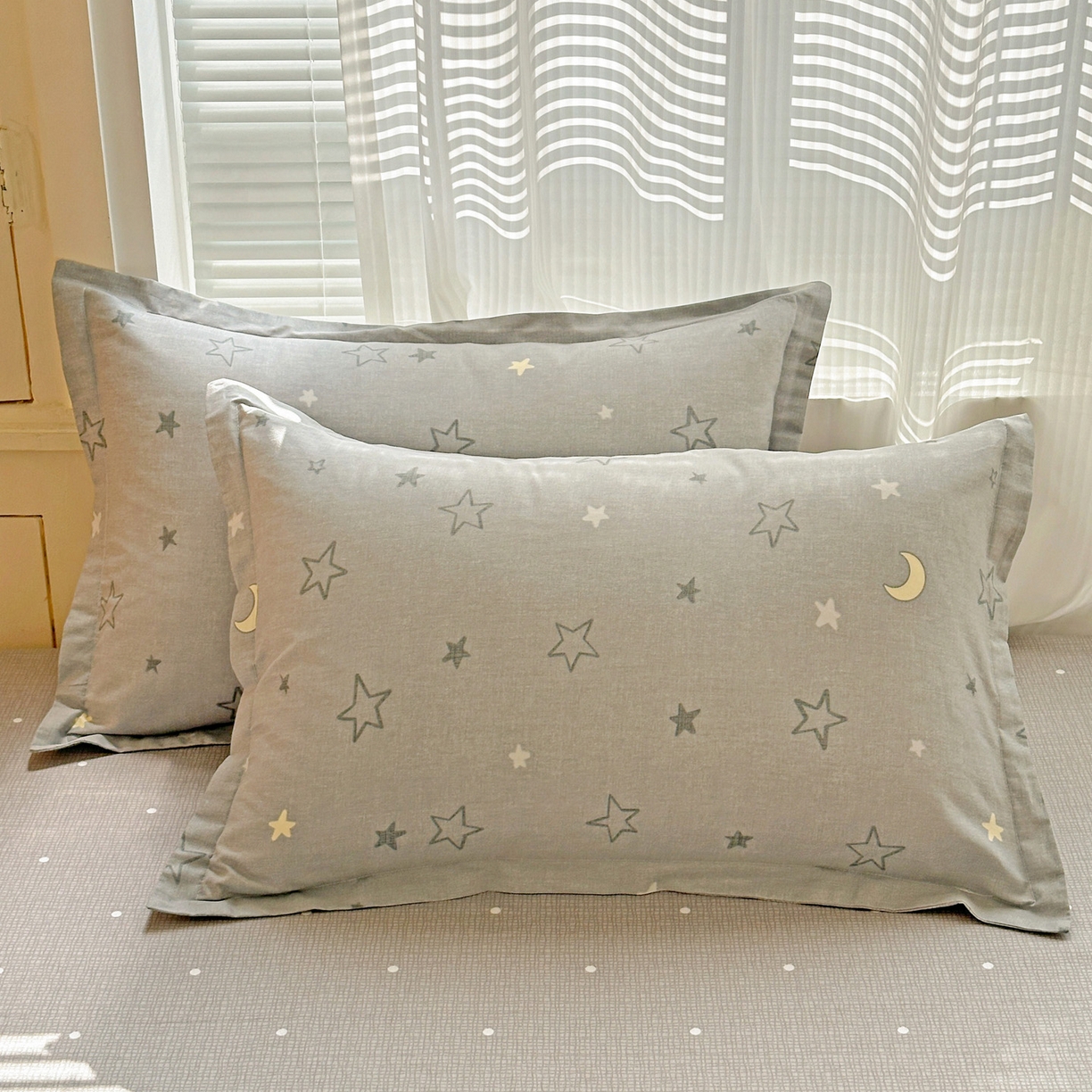 91家纺网 家纺一手货源 找家纺 （总）春雨家居 2026新款全棉印花ins减龄可爱小清新单枕套