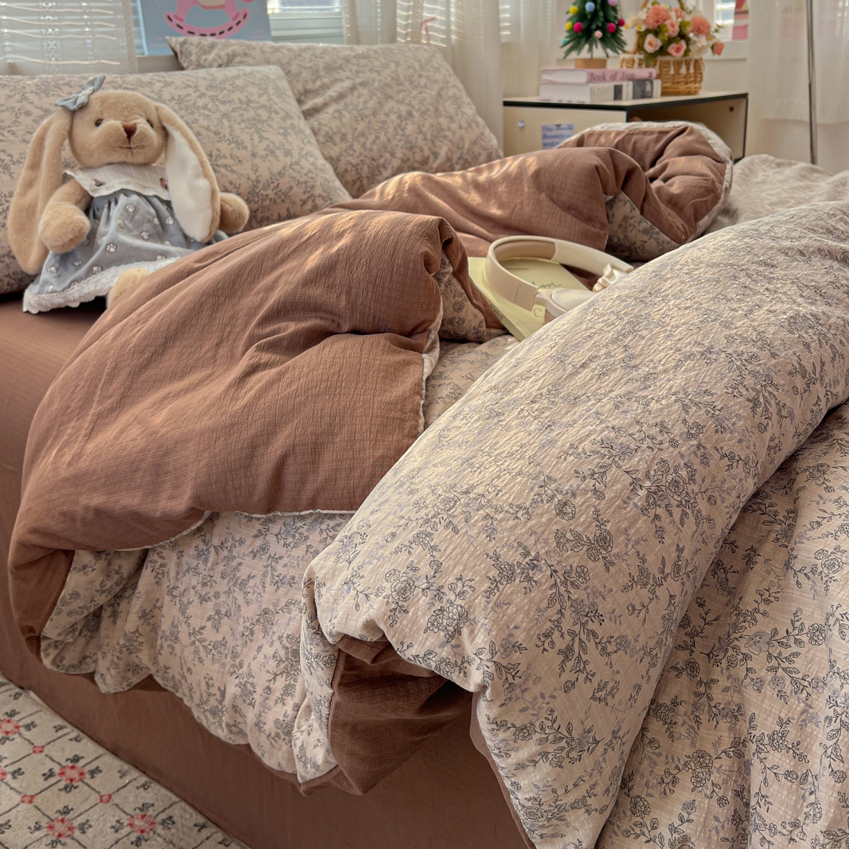 91家纺网 家纺一手货源 找家纺 水木坊 2026新款云感简单款系列四件套 竹韵花语