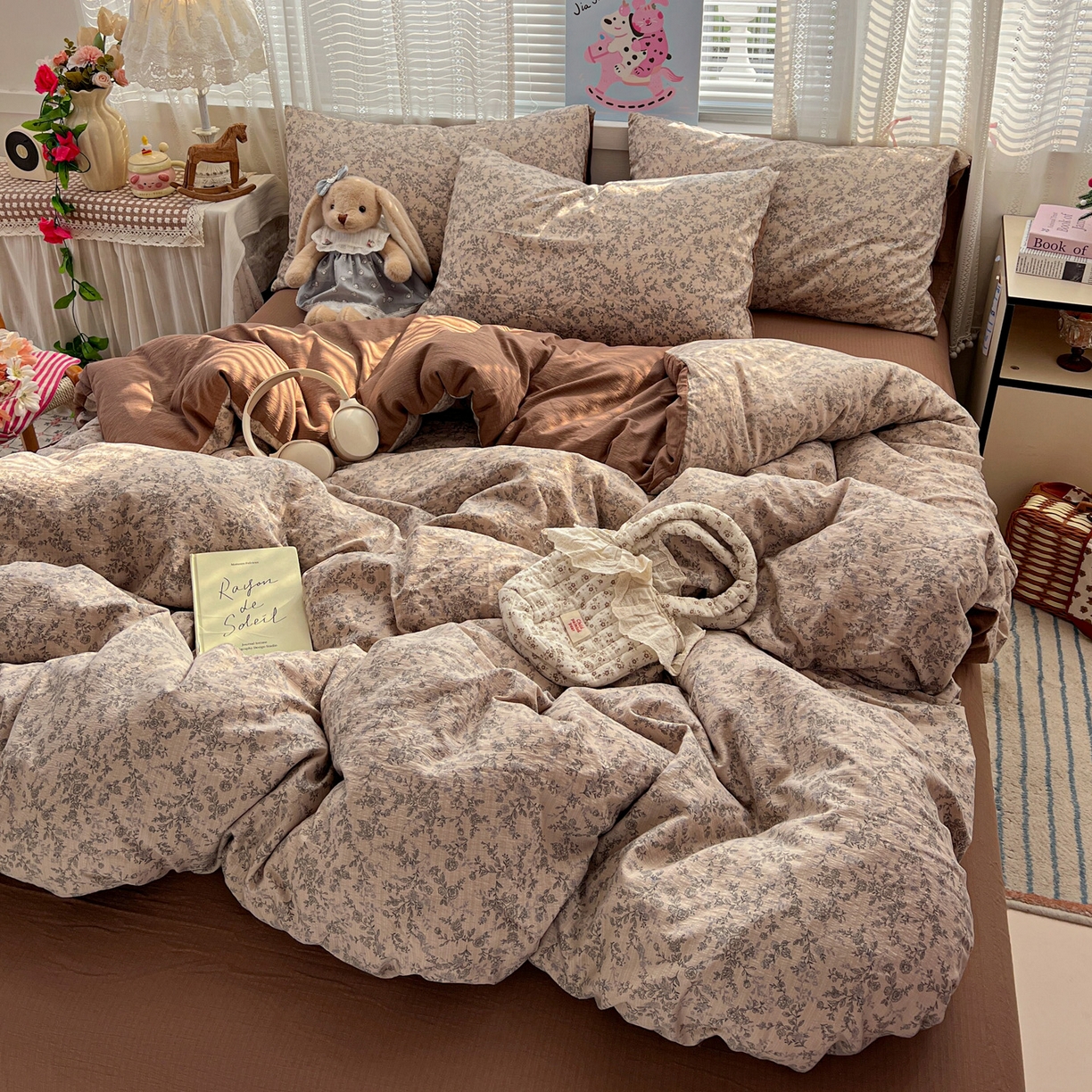 91家纺网 家纺一手货源 找家纺 水木坊 2026新款云感简单款系列四件套 竹韵花语