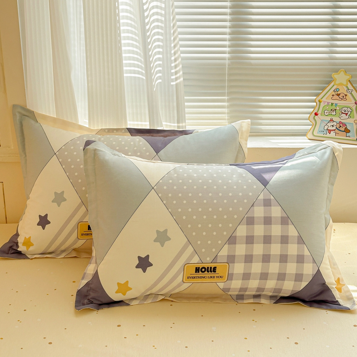 春雨家居 2026新款全棉印花ins减龄可爱小清新单枕套 布布迷宫