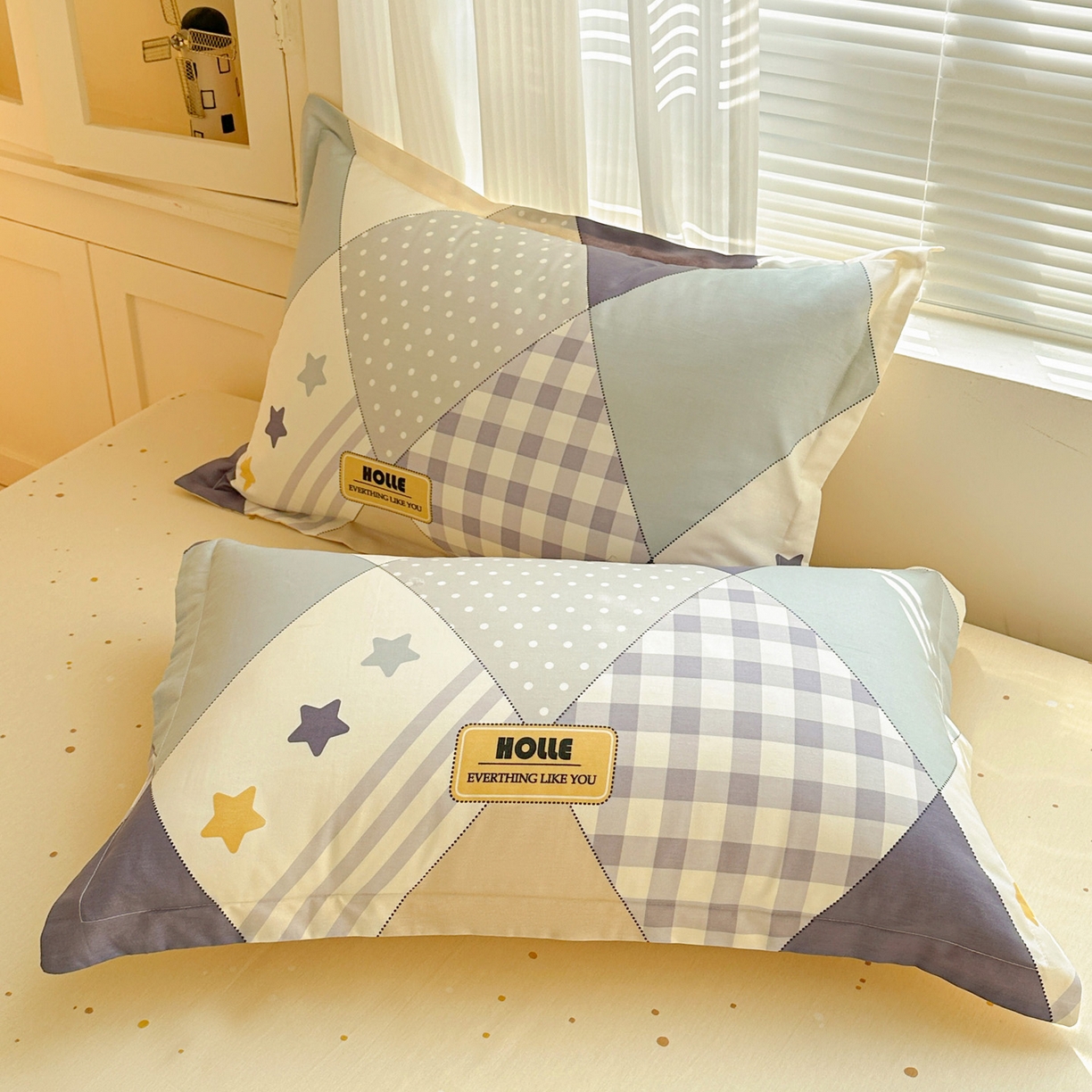 91家纺网 家纺一手货源 找家纺 春雨家居 2026新款全棉印花ins减龄可爱小清新单枕套 布布迷宫