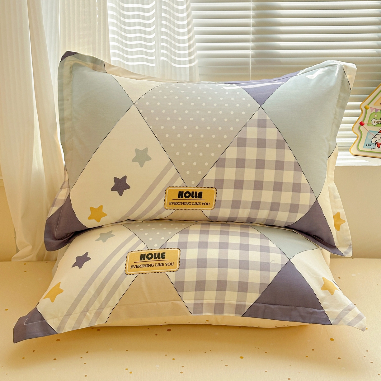 91家纺网 家纺一手货源 找家纺 春雨家居 2026新款全棉印花ins减龄可爱小清新单枕套 布布迷宫