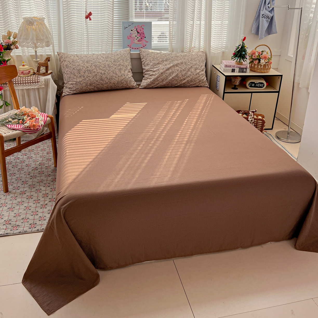 91家纺网 家纺一手货源 找家纺 水木坊 2026新款云感简单款系列四件套 竹韵花语