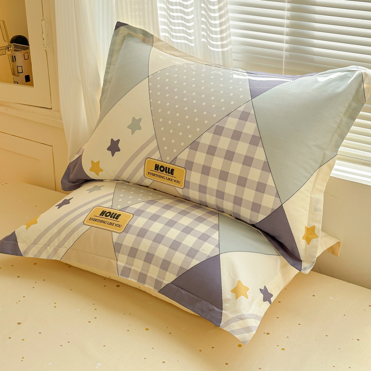 91家纺网 家纺一手货源 找家纺 春雨家居 2026新款全棉印花ins减龄可爱小清新单枕套 布布迷宫