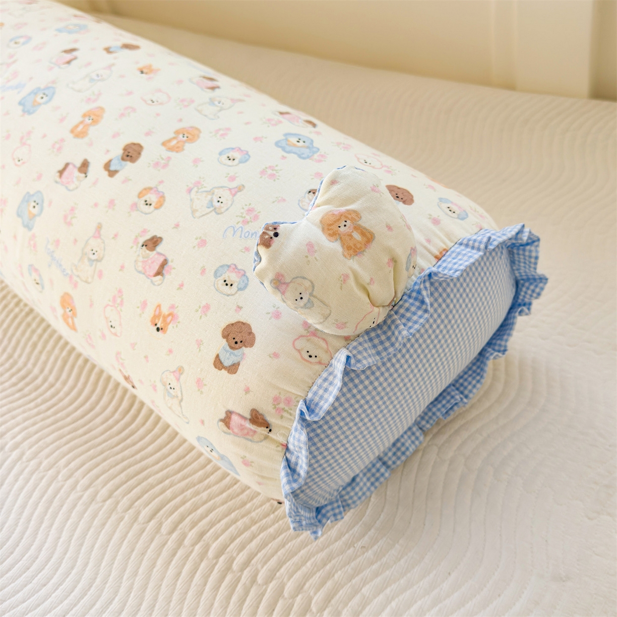 91家纺网 家纺一手货源 找家纺 麦肯锡 2026新款卡通糖果抱枕夹腿抱枕 萌犬崽崽【产品图】/对