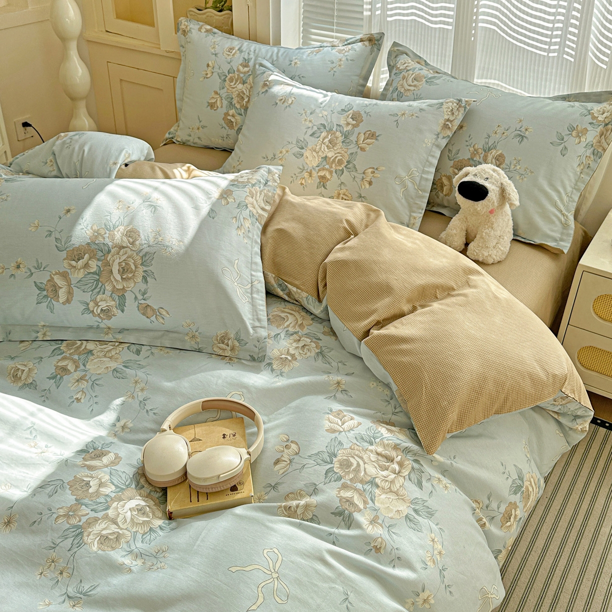 91家纺网 家纺一手货源 找家纺 （总）春雨家居 2026新款全棉印花ins减龄可爱小清新单被套（提供买家秀、质检报告、有预留缩水）