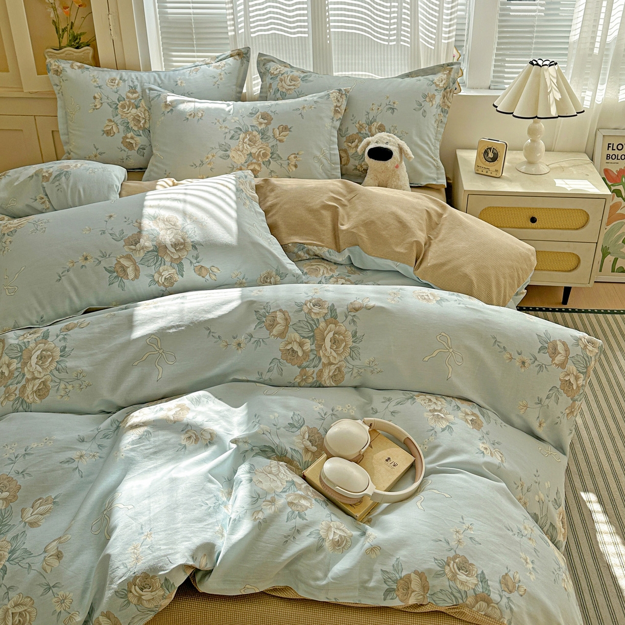 91家纺网 家纺一手货源 找家纺 （总）春雨家居 2026新款全棉印花ins减龄可爱小清新单被套（提供买家秀、质检报告、有预留缩水）