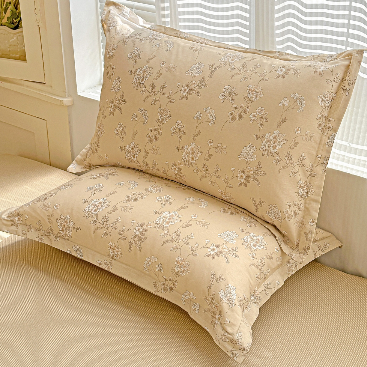 91家纺网 家纺一手货源 找家纺 春雨家居 2026新款全棉印花ins减龄可爱小清新单枕套 芙莉