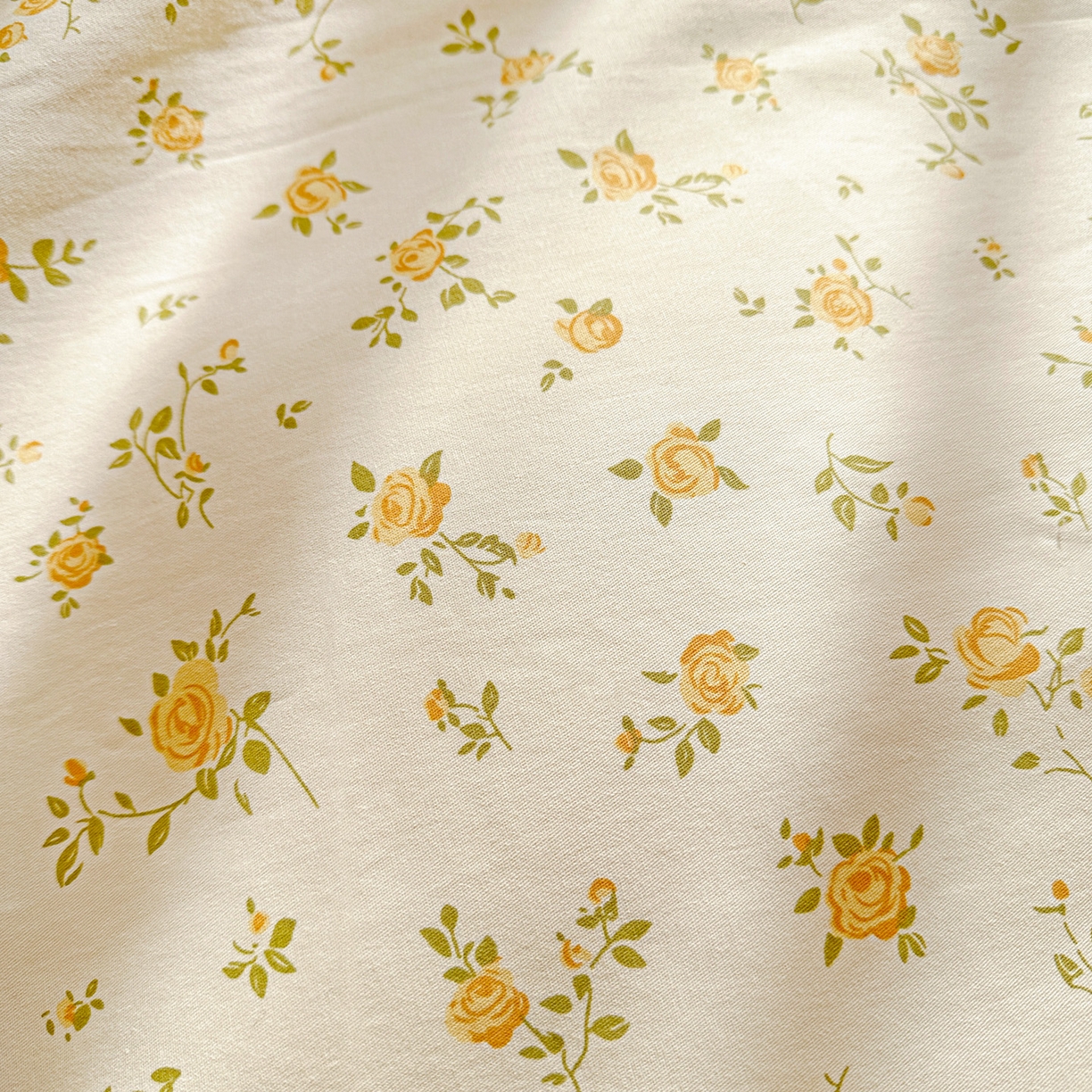 91家纺网 家纺一手货源 找家纺 春雨家居 2026新款全棉印花ins减龄可爱小清新单枕套 故事小黄花