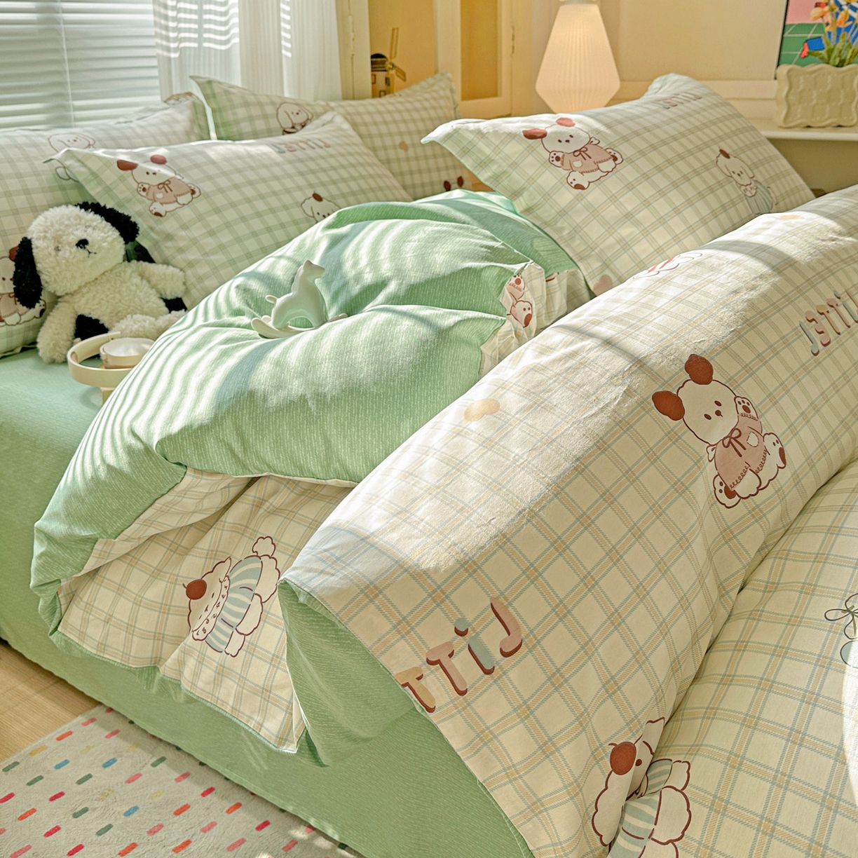 91家纺网 家纺一手货源 找家纺 （总）春雨家居 2026新款全棉印花ins减龄可爱小清新单被套（提供买家秀、质检报告、有预留缩水）