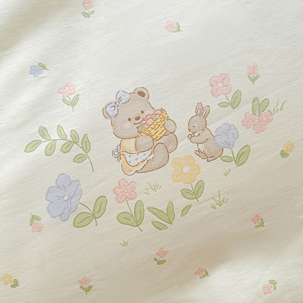 91家纺网 家纺一手货源 找家纺 春雨家居 2026新款全棉印花ins减龄可爱小清新单枕套 浪漫花园