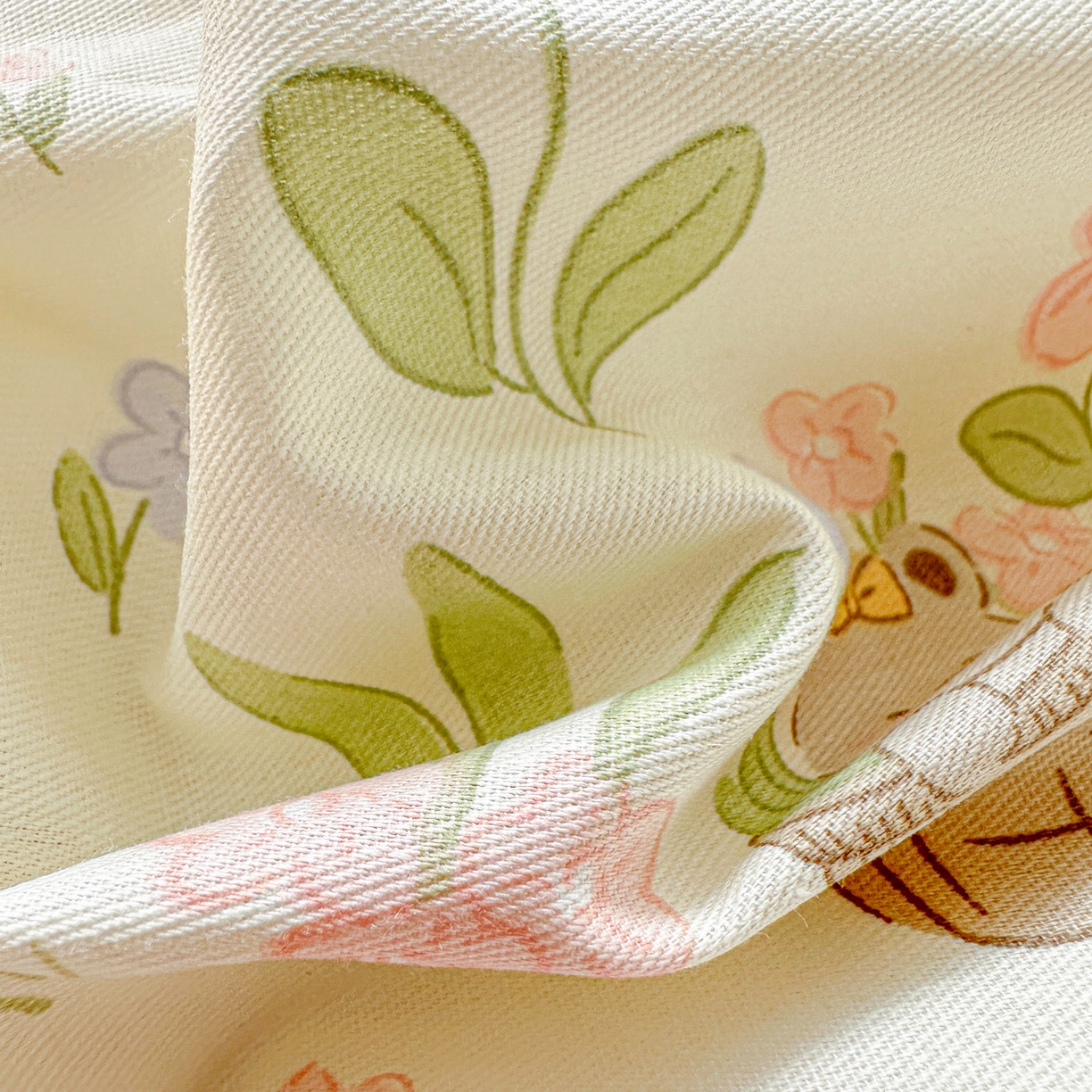 91家纺网 家纺一手货源 找家纺 春雨家居 2026新款全棉印花ins减龄可爱小清新单枕套 浪漫花园