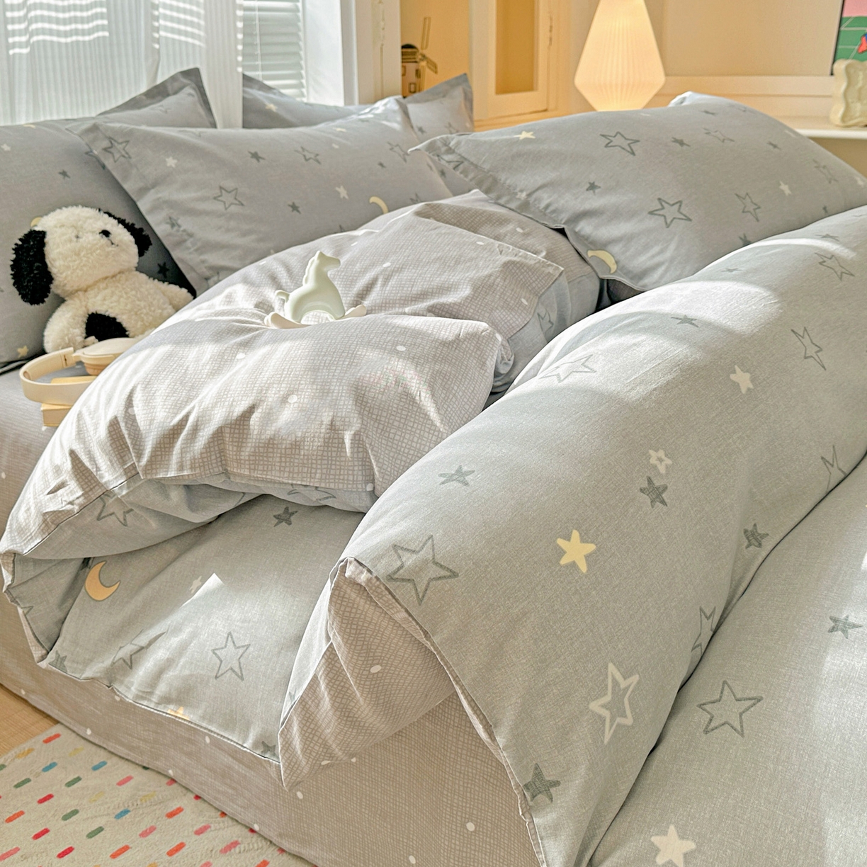 91家纺网 家纺一手货源 找家纺 （总）春雨家居 2026新款全棉印花ins减龄可爱小清新单被套（提供买家秀、质检报告、有预留缩水）