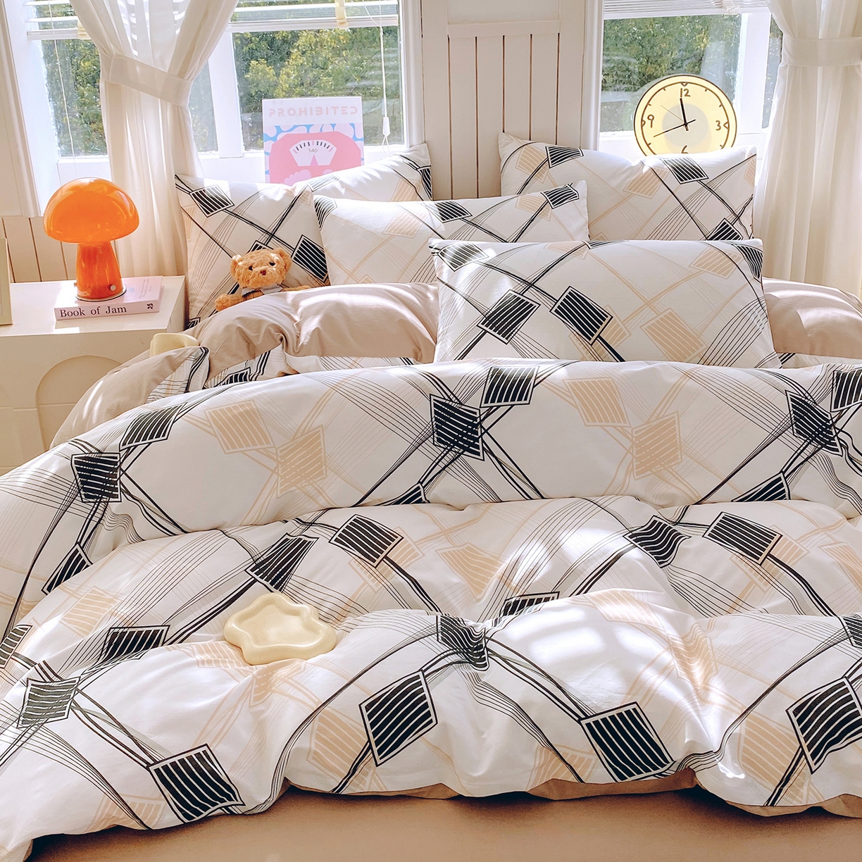 91家纺网 家纺一手货源 找家纺 （总）小懒猪 2026新款全棉印花北欧风系列四件套