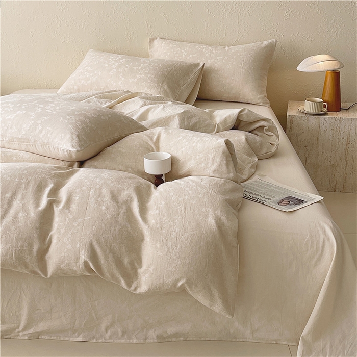 91家纺网 家纺一手货源 找家纺 （总）琪格格纺织 2026新款A类无染本色棉麻纯棉水洗棉四件套