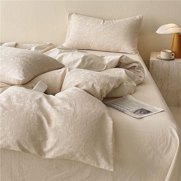 91家纺网 家纺一手货源 找家纺 （总）琪格格纺织 2026新款A类无染本色棉麻纯棉水洗棉四件套