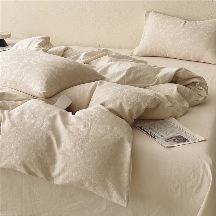 91家纺网 家纺一手货源 找家纺 （总）琪格格纺织 2026新款A类无染本色棉麻纯棉水洗棉四件套